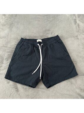 J. Crew Navy Blue Swim Trunks Stretch Seersucker Shorts Men's SMALL Lined